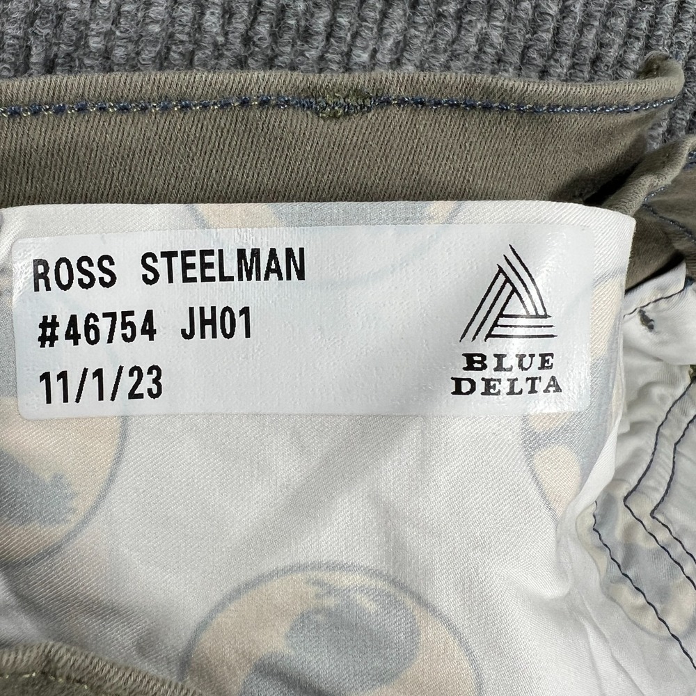 Blue Delta Pants Jeans Mens 30x34 Green 5 Pocket Custom Fit Ross Steelman PGA - Picture 3 of 14